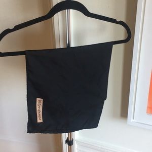 Yves Saint Laurent black silk scarf